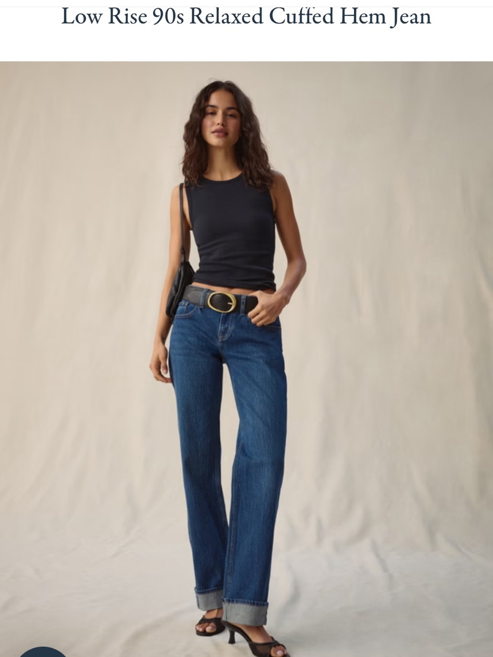 Abercrombie & Fitch Low Rise 90s Relaxed Cuffed Hem Jeans